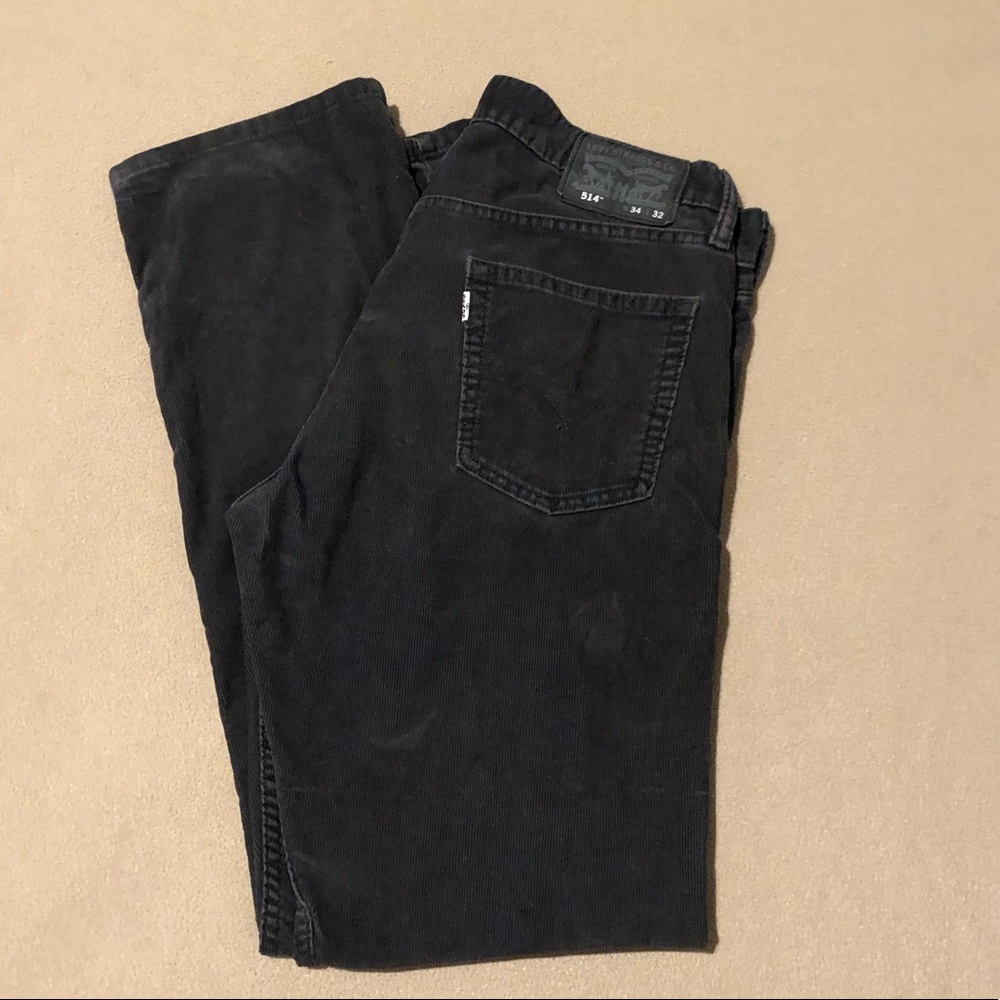 vintage levi’s white tab black corduroy pants